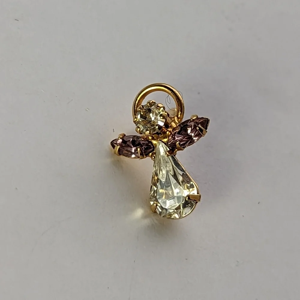 Roman Vintage Angel Genuine Austrian Crystal with Alexandrite pink wings June